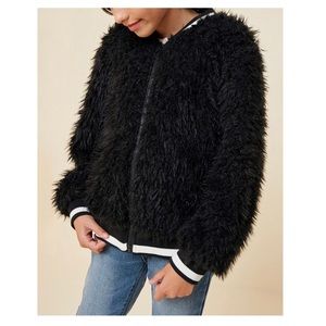Fuzzy Bomber Jacket